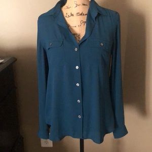 Loft Teal Blouse
